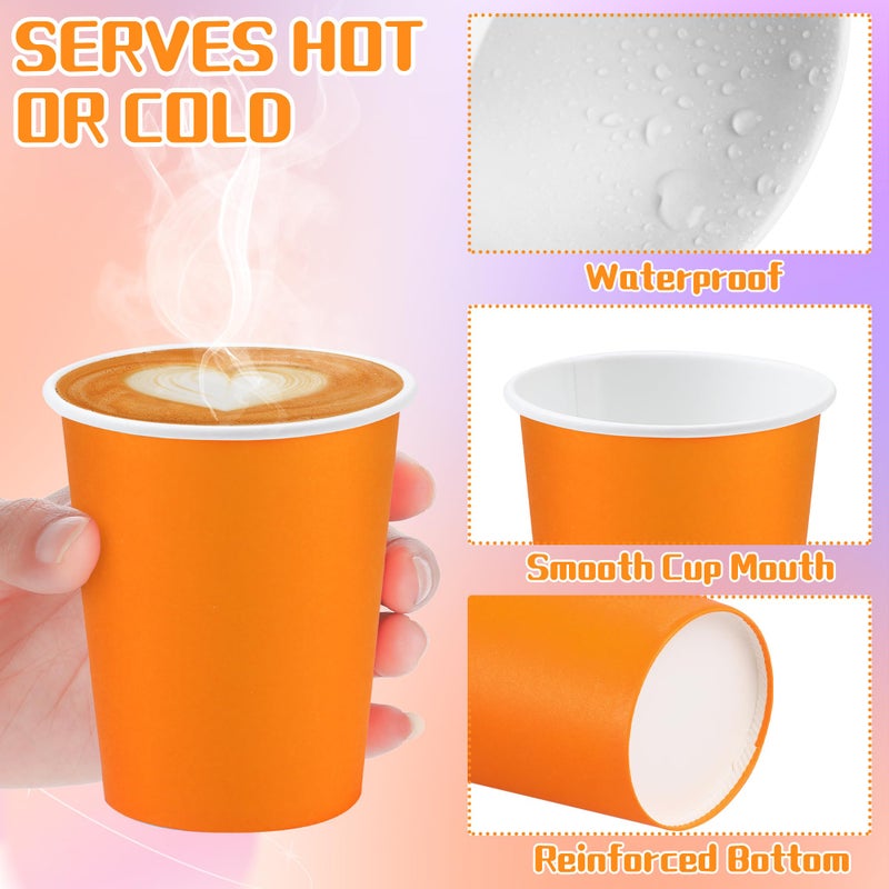 URATOT 60 Pieces 9 Ounce Disposable Paper Cups Party Cups Drinking Cups for Party, DIY and Holiday, 6 Colors - Image 3